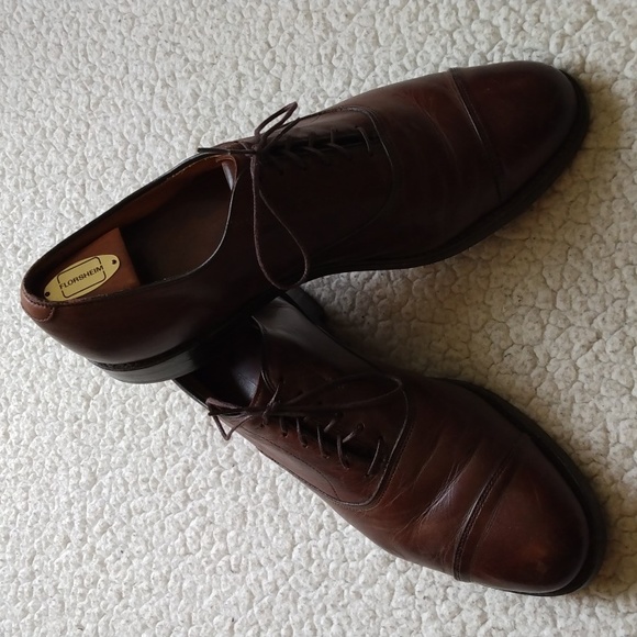 Allen Edmonds Coffee Brown Park Avenue Leather Oxfords10.5 D